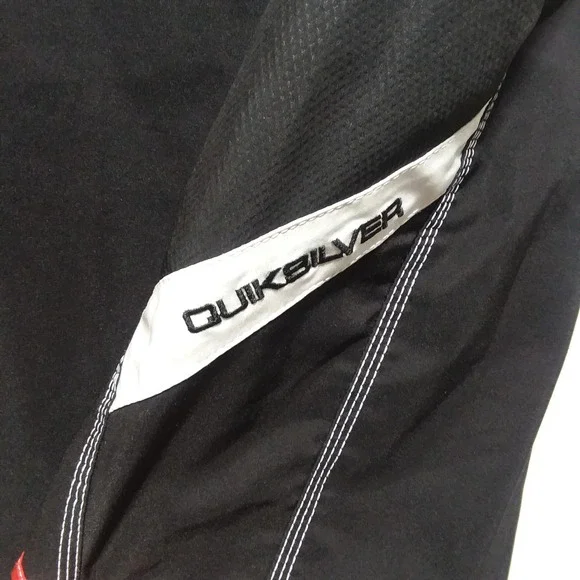 Quiksilver Board Shorts Swim Surf Red Black Accents‎ Men's Size 36 - Picture 8 of 10